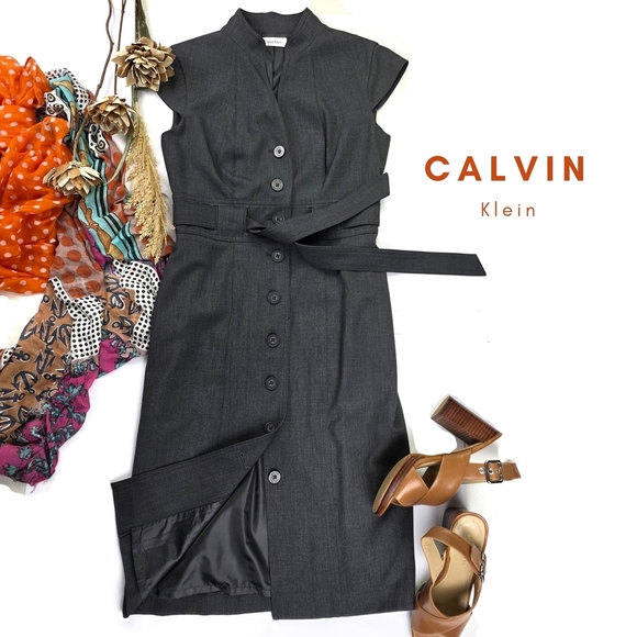 Calvin Klein Dresses & Skirts - Calvin Klein Charcoal Midi Dress